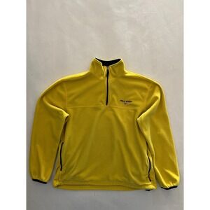 Polo Sport Ralph Lauren Yellow Polartec Fleece Quarter Zip Pullover Mens L